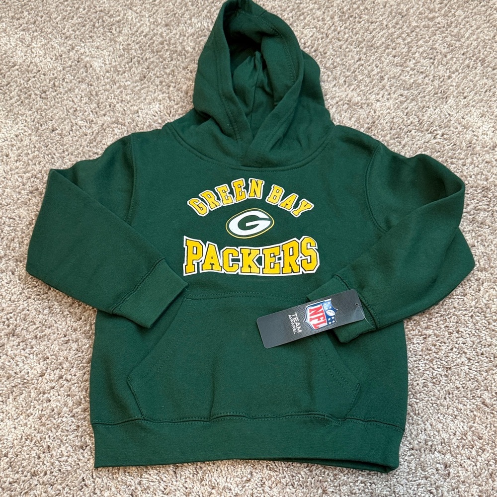 NFL Green Bay Packers Kids Hoodie - Dark Green and Yellow